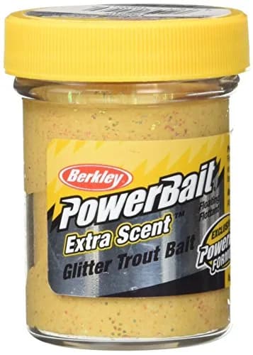 Berkley PowerBait Glitter Trout Bait, Yellow 50g (1.75 oz) | Floating Scent & Flavor Enhancers thumbnail 1