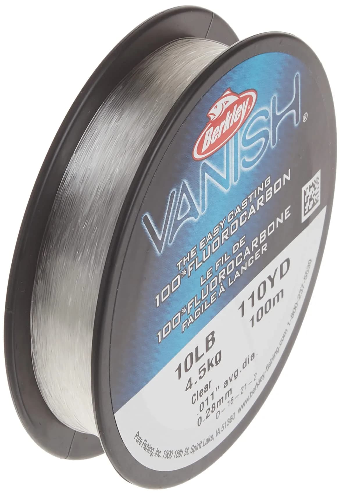 Berkley Vanish Fluorocarbon Fishing Line 10lb (4.5kg) | 100m (110yd) Clear, Low-Vis for Wary Fish - view 2