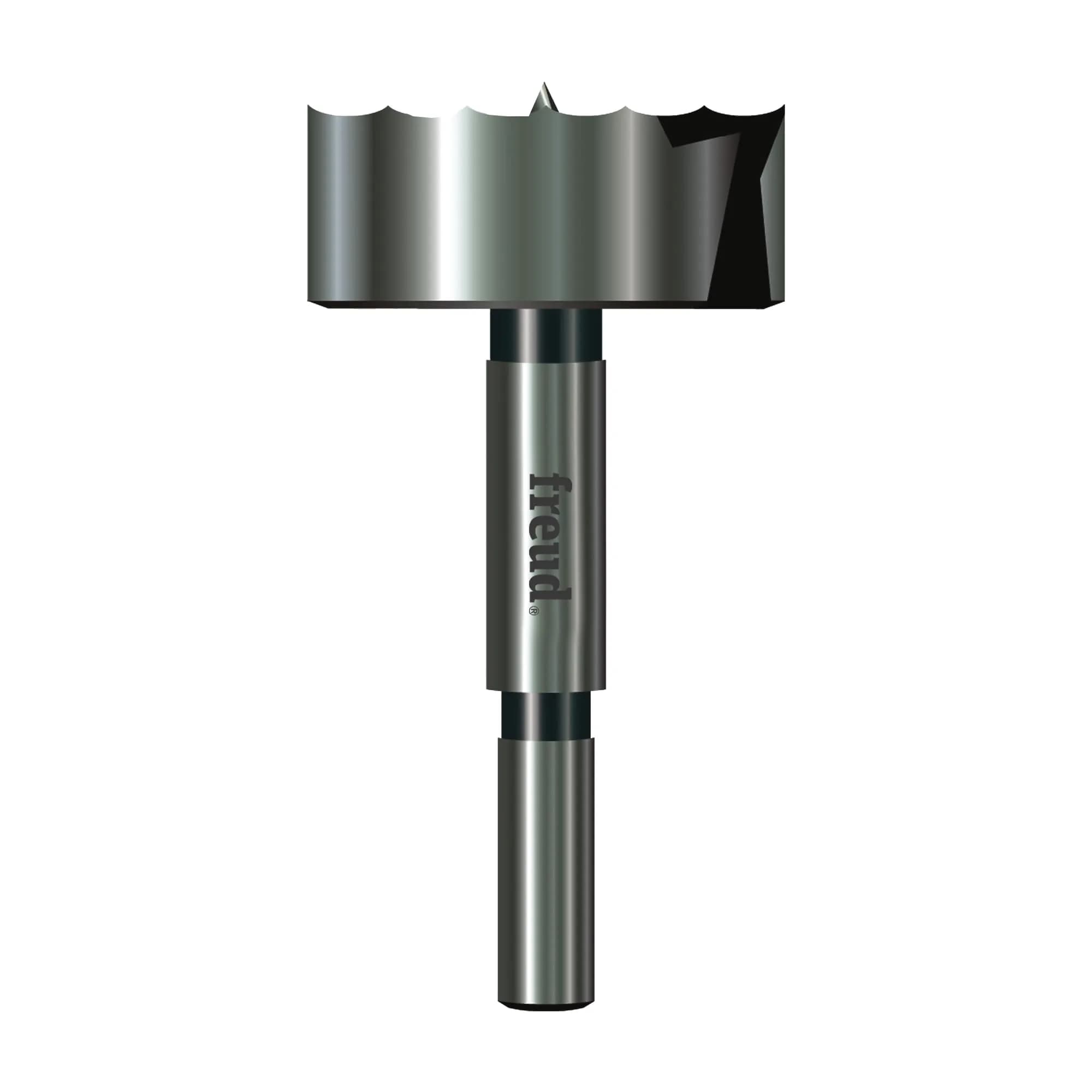 Freud 1-3/4" Precision Shear Forstner Bit with 3/8" Shank | Flawless Flat Bottom Holes in Wood — Multi