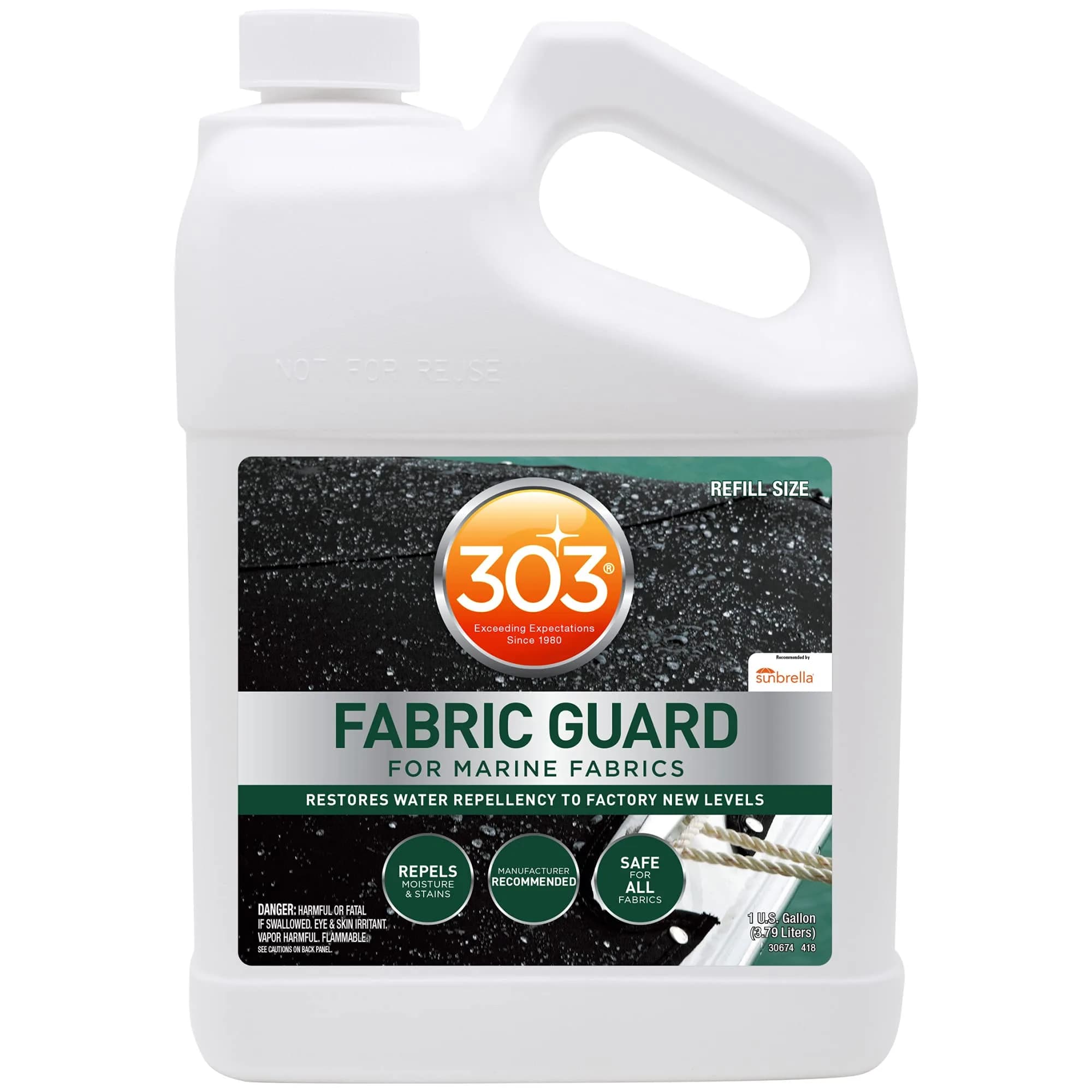 303 Products Marine Fabric Guard 3.78 L (128 Fl Oz) | Protects Canvas & Upholstery for 3 Years - main product image