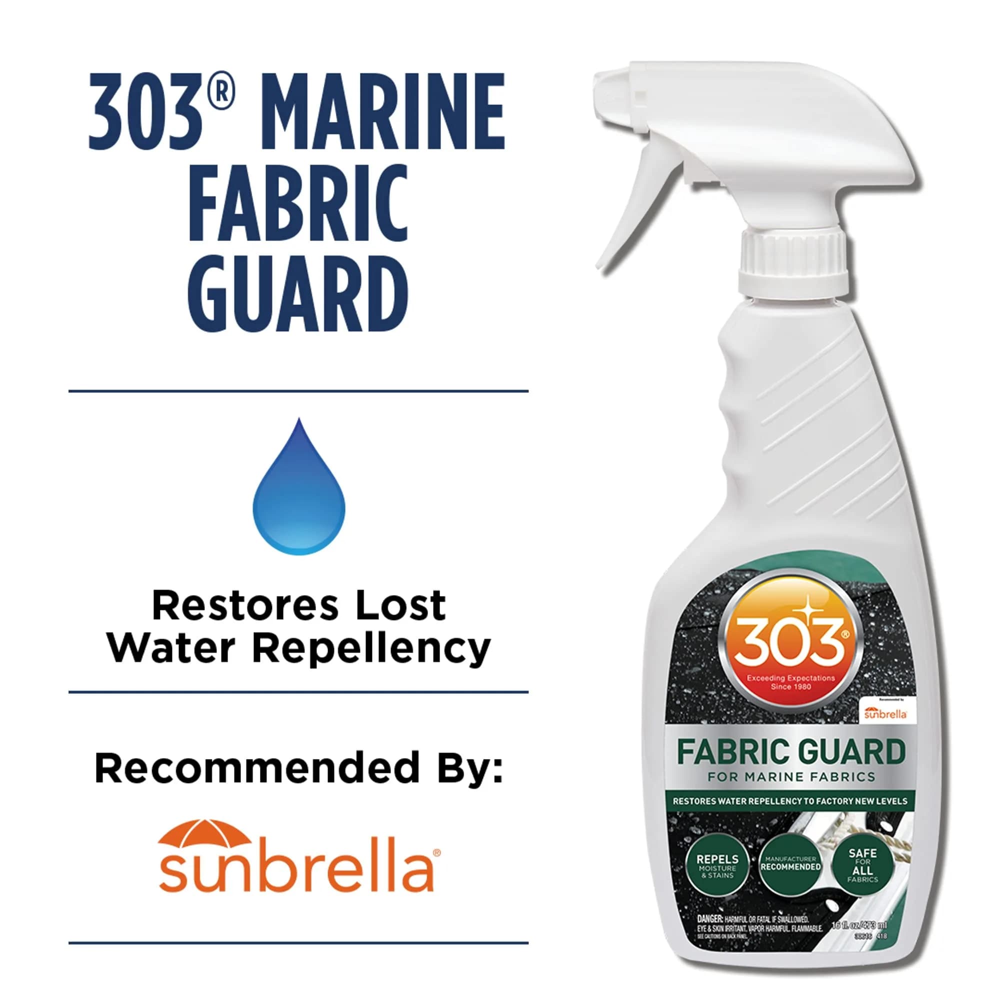 303 Marine Fabric Guard Spray 473ml (16 Fl Oz) | Restores Water & Stain Repellency - view 2