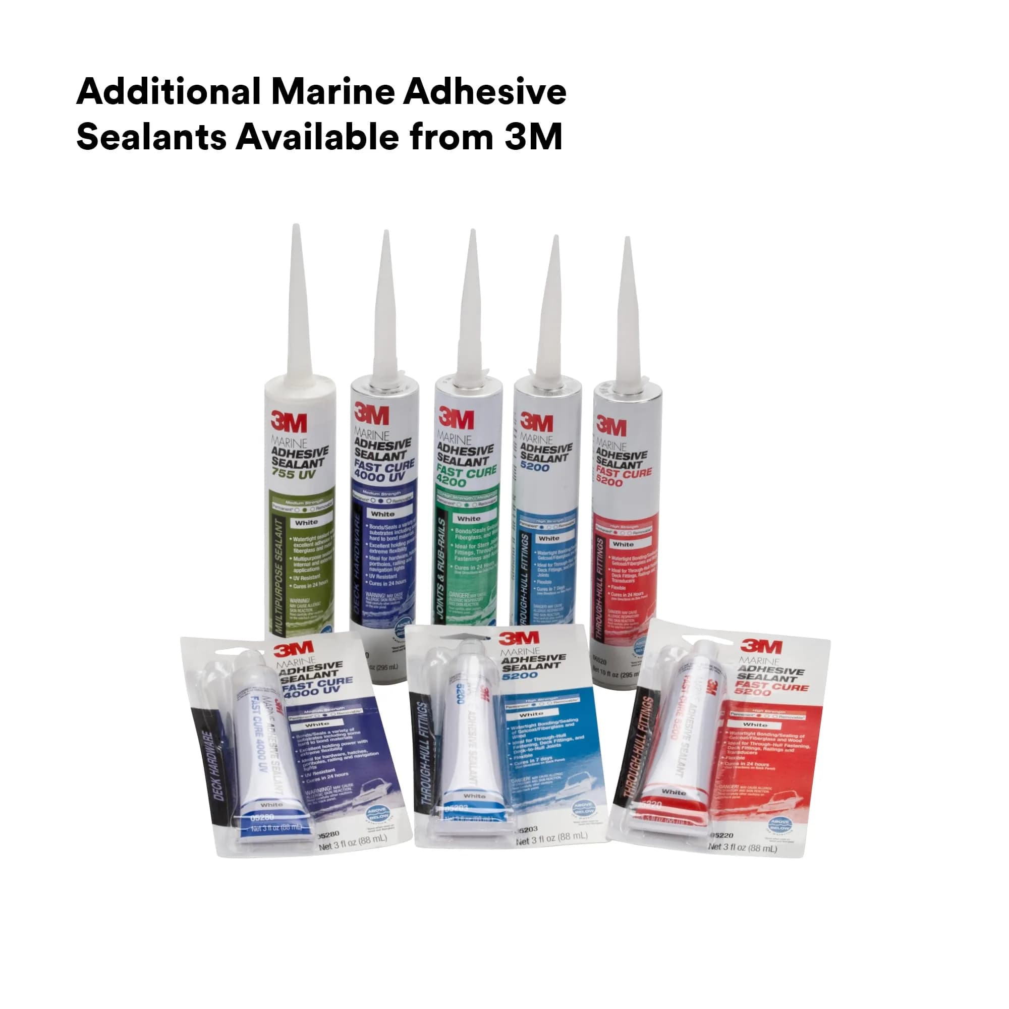 3M Marine Adhesive Sealant 5200 White 10 fl oz (295 ml) | Permanent Bonding for Boats and RVs - view 9