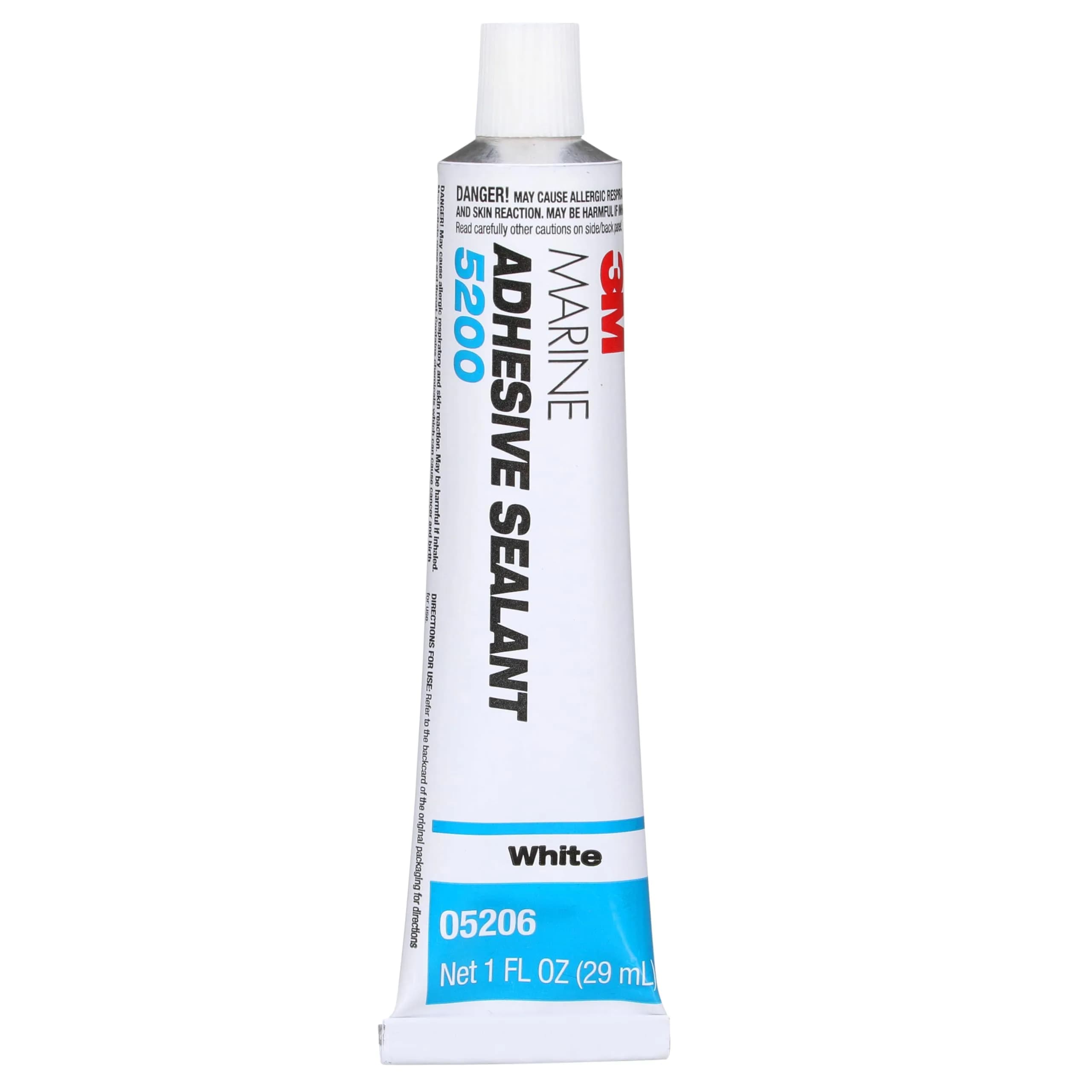 3M Marine Adhesive Sealant 5200 White 1 oz (29.57 ml) Tube | Permanent Bonding & Sealing for Boats and RVs - main product image