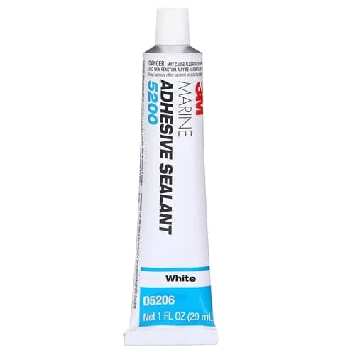 3M Marine Adhesive Sealant 5200 White 1 oz (29.57 ml) Tube | Permanent Bonding & Sealing for Boats and RVs thumbnail 1