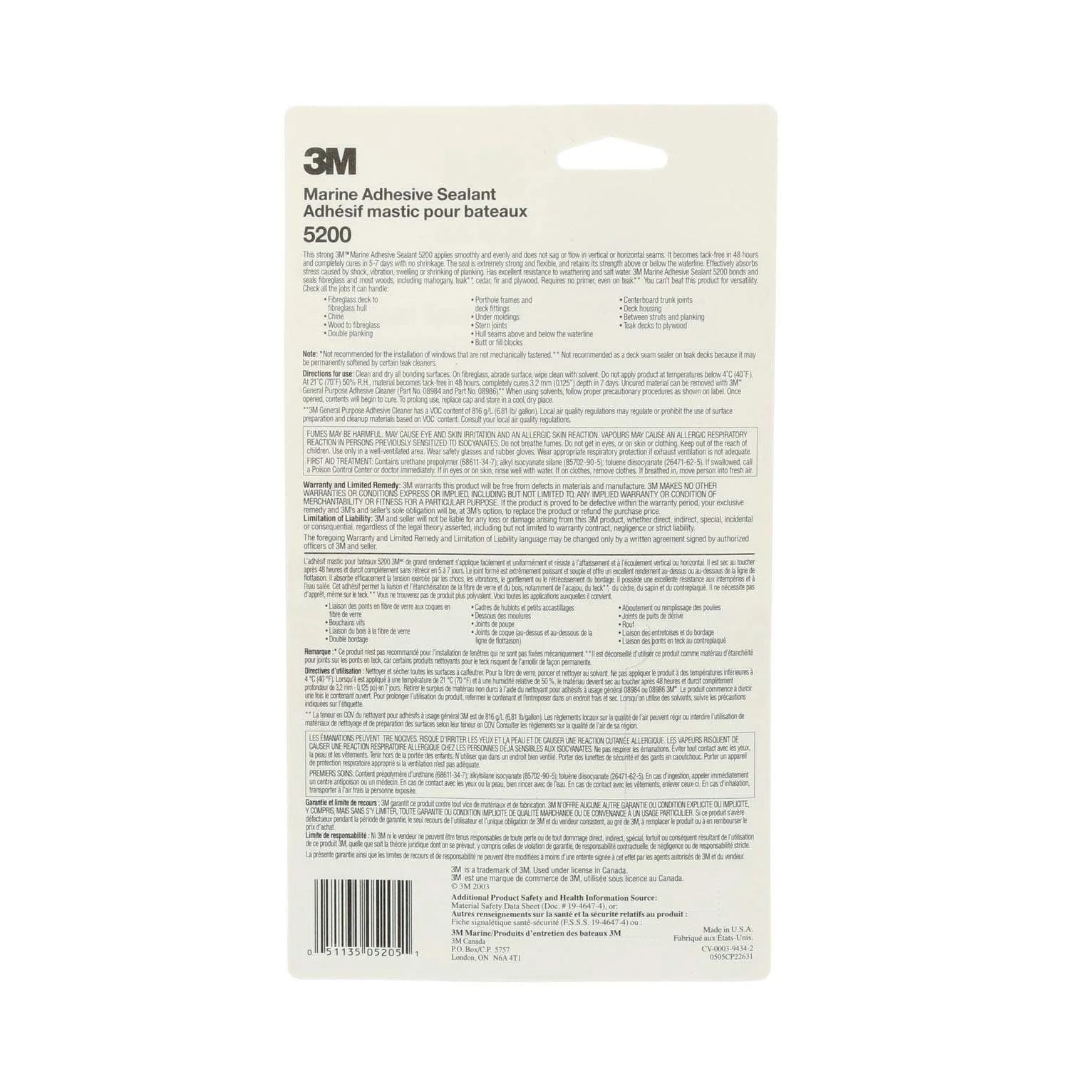 3M Marine Adhesive Sealant 5200 White 1 oz (29.57 ml) Tube | Permanent Bonding & Sealing for Boats and RVs - view 2