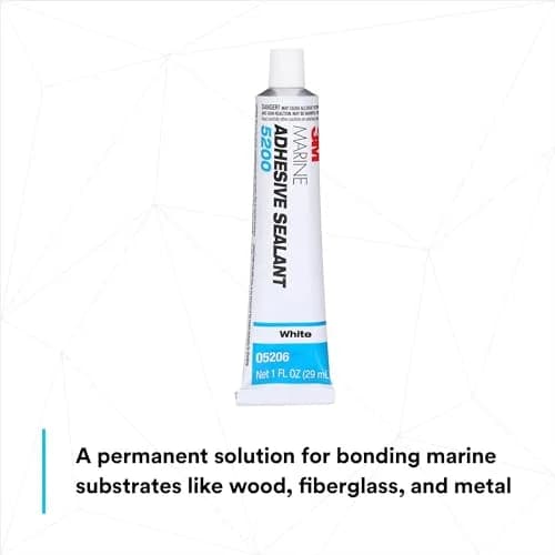 3M Marine Adhesive Sealant 5200 White 1 oz (29.57 ml) Tube | Permanent Bonding & Sealing for Boats and RVs thumbnail 3