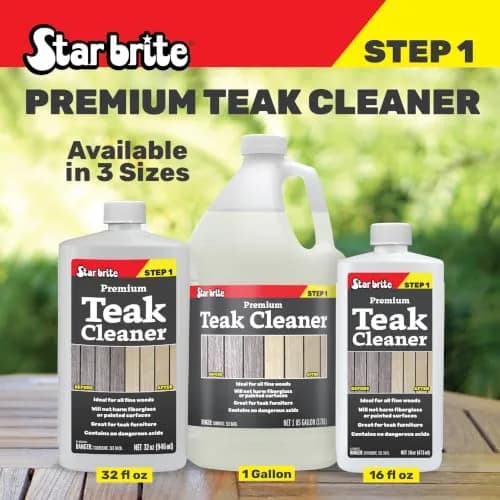 STAR BRITE Premium Outdoor Teak Cleaner 16 Fl Oz | Restores Weathered Gray Teak Without Sanding thumbnail 2