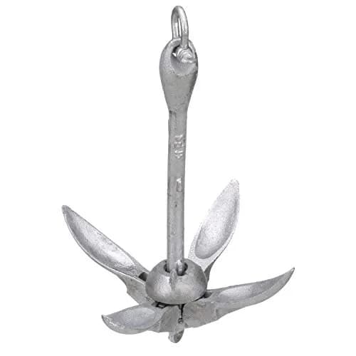 Attwood 5-lb Grapnel Folding Anchor - Galvanized | Secure Hold for PWCs & Small Boats thumbnail 1