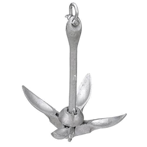 Attwood 5-lb Grapnel Folding Anchor - Galvanized | Secure Hold for PWCs & Small Boats thumbnail 2