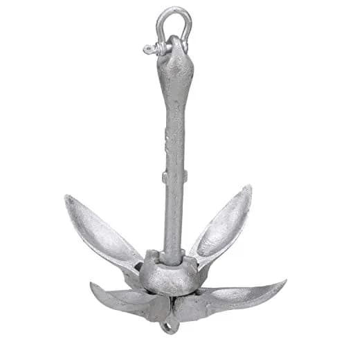 Attwood 5-lb Grapnel Folding Anchor - Galvanized | Secure Hold for PWCs & Small Boats thumbnail 3