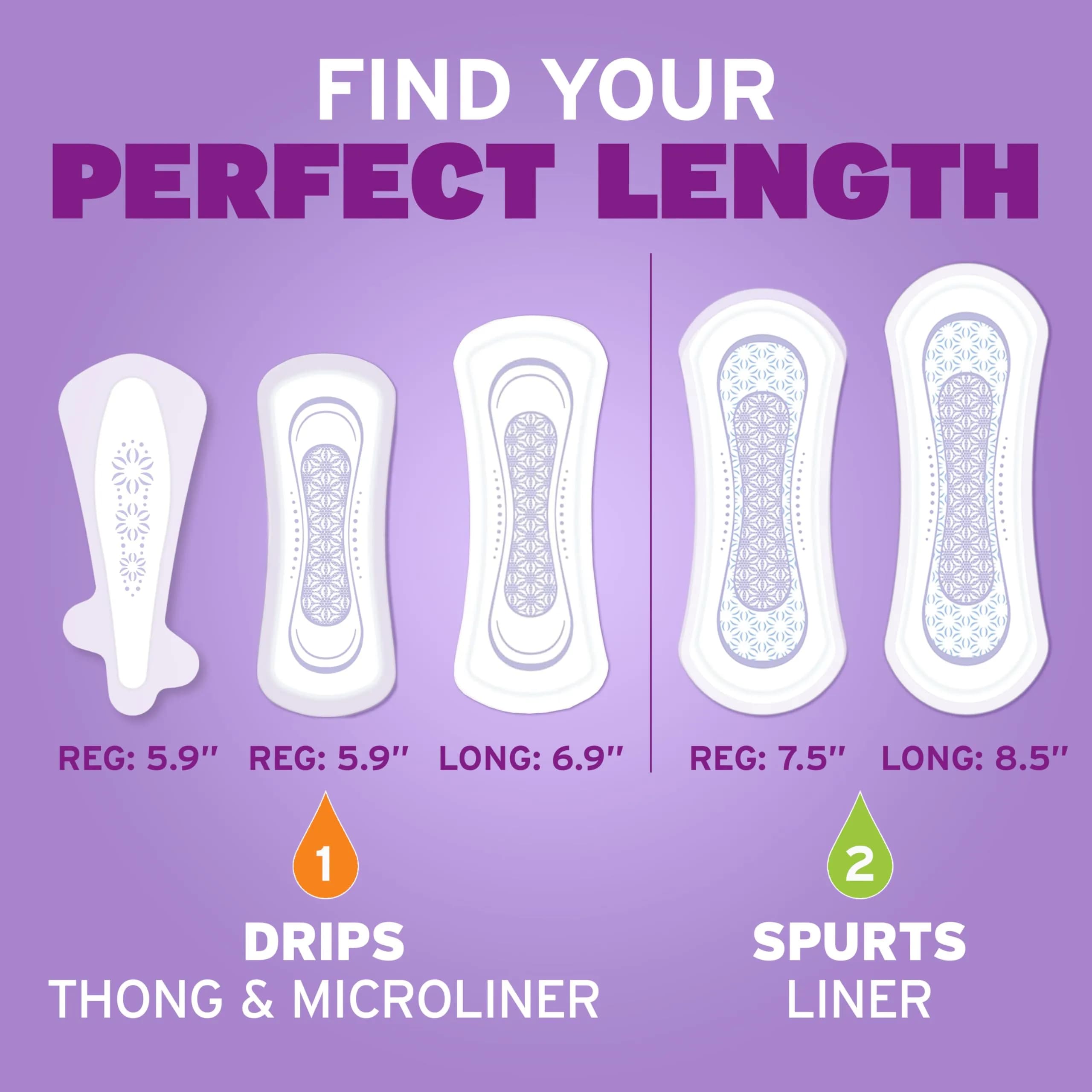 Poise Daily Liners for Bladder Leaks, Long Length, 24 Count - Discreet Protection You Can Trust - view 3