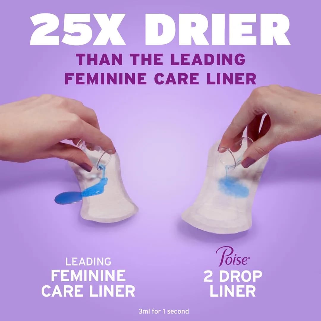 Poise Daily Liners for Bladder Leaks, Long Length, 24 Count - Discreet Protection You Can Trust - view 4