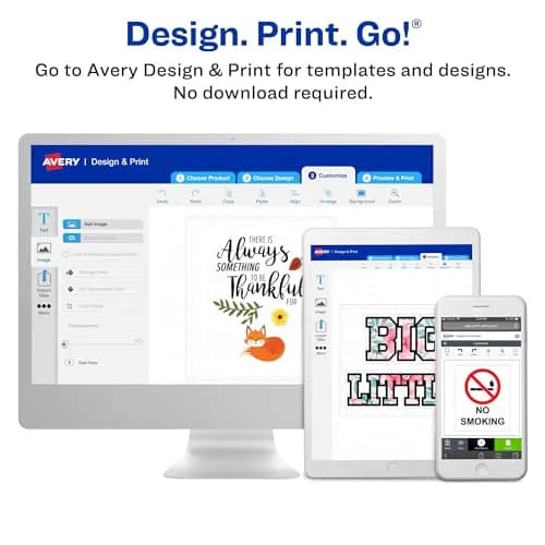 Avery Printable Fabric Sheets 8.5" x 11" 5 Sheets | Inkjet Compatible Iron-On Transfers thumbnail 6