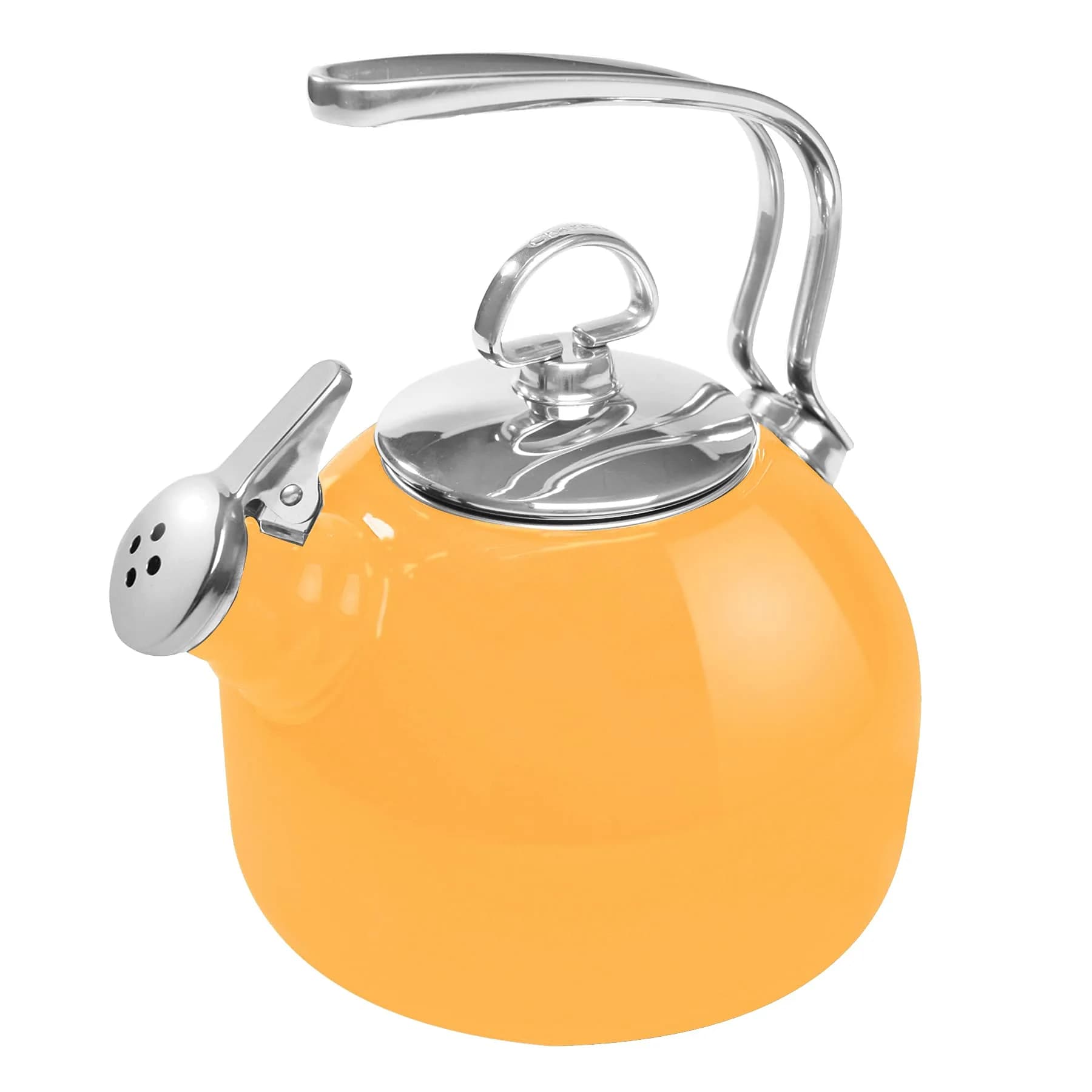 Chantal Classic Teakettle 1.8 QT Enamel Steel Harmonica Whistle Rapid Boil