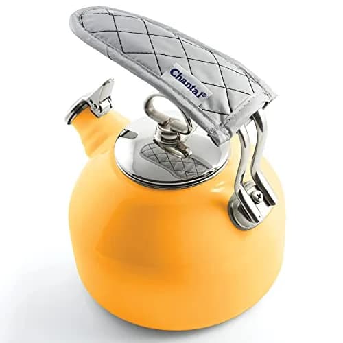 Chantal Classic Teakettle 1.8 QT Enamel Steel Harmonica Whistle Rapid Boil thumbnail 4