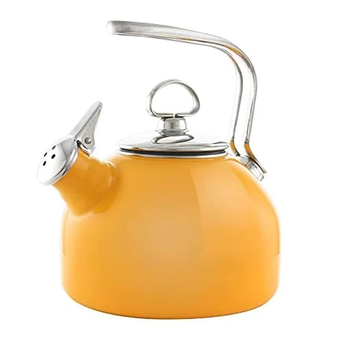 Chantal Classic Teakettle 1.8 QT Enamel Steel Harmonica Whistle Rapid Boil thumbnail 5