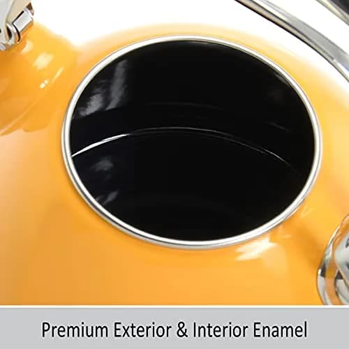 Chantal Classic Teakettle 1.8 QT Enamel Steel Harmonica Whistle Rapid Boil thumbnail 7