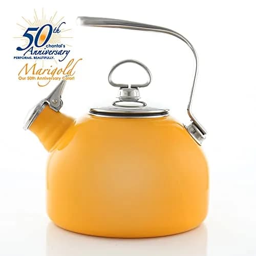 Chantal Classic Teakettle 1.8 QT Enamel Steel Harmonica Whistle Rapid Boil thumbnail 2