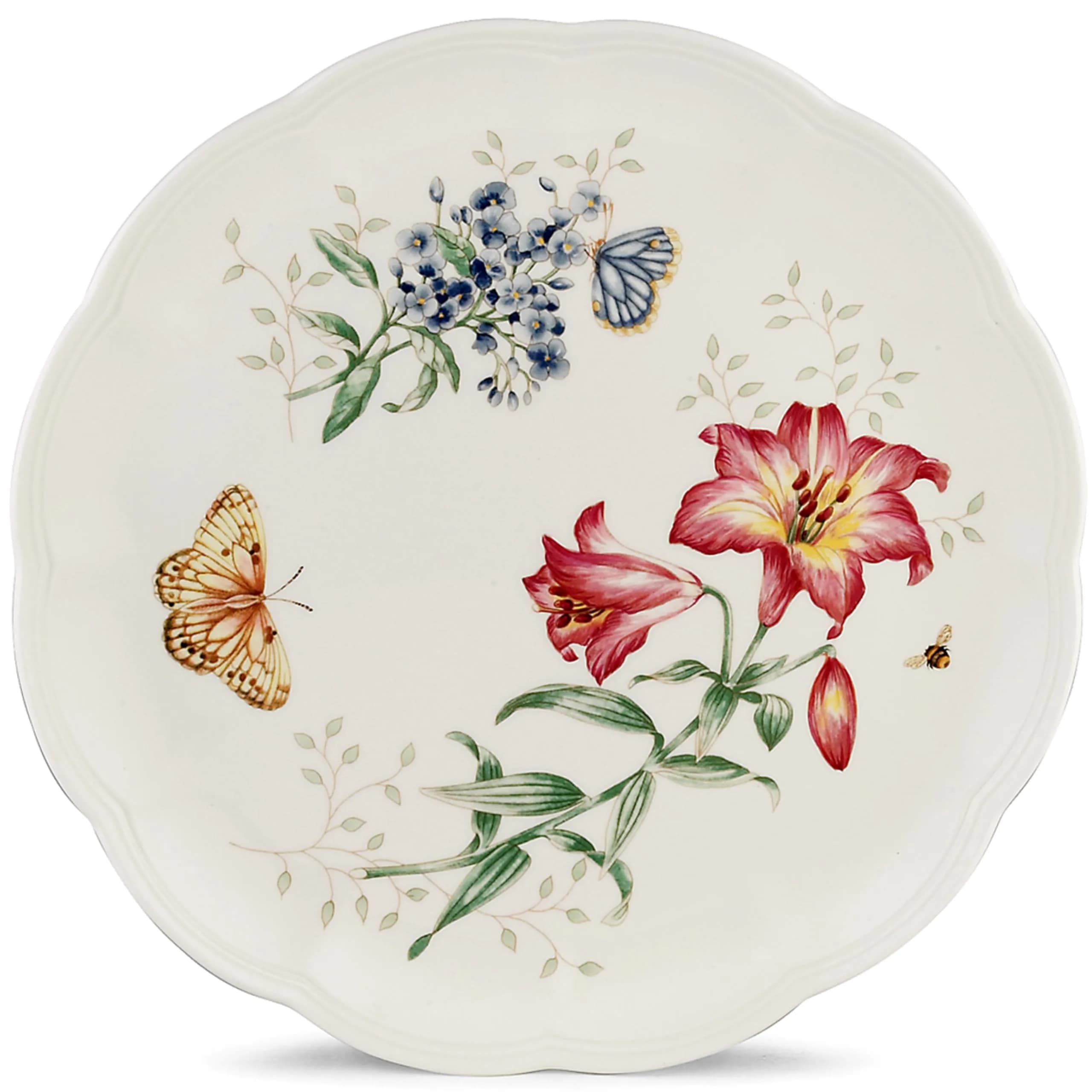 Lenox Butterfly Meadow Fritillary Dinner Plate | 11" Chip-Resistant Porcelain