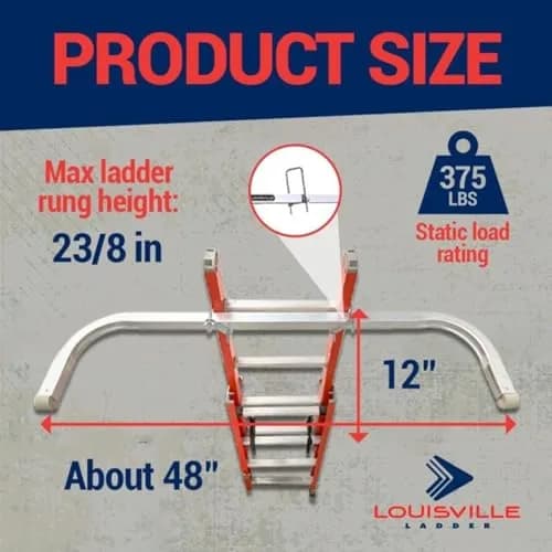 Louisville Ladder Aluminum Stabilizer for Extension Ladders | Heavy-Duty Wall Support thumbnail 3