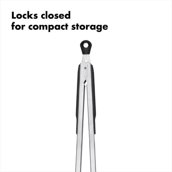OXO Good Grips 12-Inch Tongs With Nylon Heads & Stainless Steel Body | Locks Closed For Compact Storage thumbnail 7