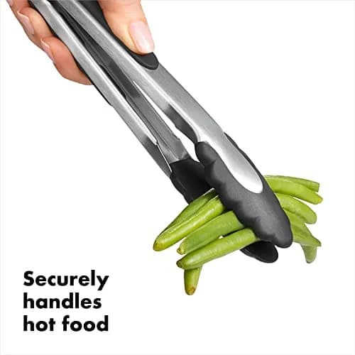 OXO Good Grips 9-Inch Locking Tongs with Nylon Heads | High-Heat Resistant, Non-Stick Safe, Dishwasher Safe thumbnail 4