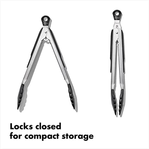 OXO Good Grips 9-Inch Locking Tongs with Nylon Heads | High-Heat Resistant, Non-Stick Safe, Dishwasher Safe thumbnail 5