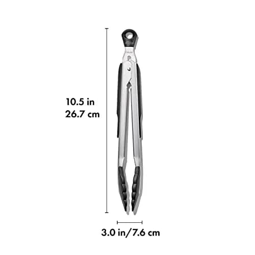 OXO Good Grips 9-Inch Locking Tongs with Nylon Heads | High-Heat Resistant, Non-Stick Safe, Dishwasher Safe thumbnail 2