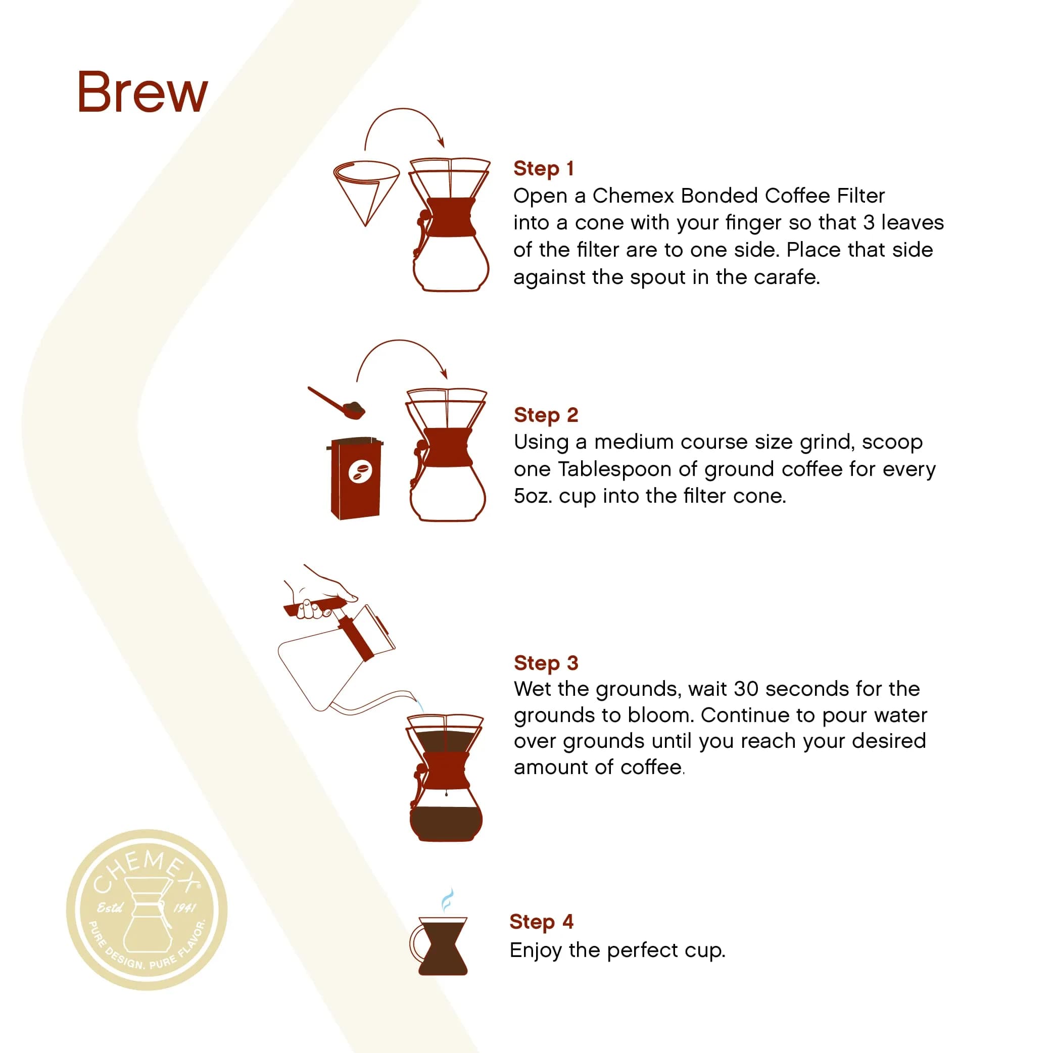 Chemex Bonded Circle Coffee Filters 100 Count | Thicker Paper for Pure Coffee Flavor - view 5