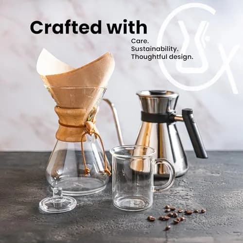 Chemex Bonded Circle Coffee Filters 100 Count | Thicker Paper for Pure Coffee Flavor thumbnail 7