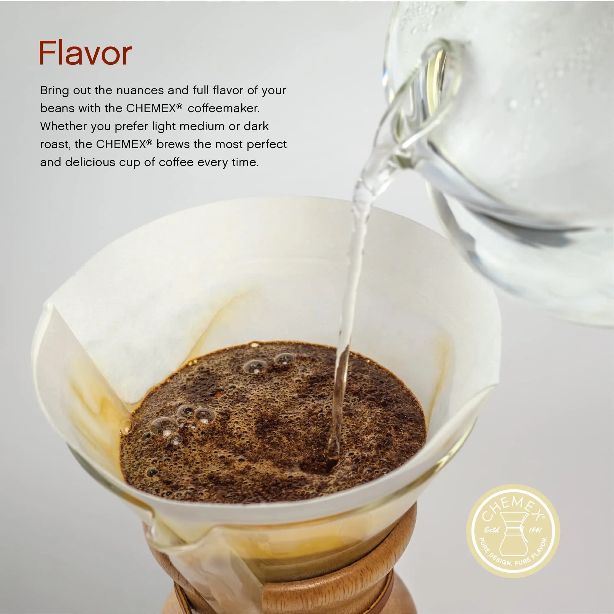 Chemex Bonded Circle Coffee Filters 100 Count | Thicker Paper for Pure Coffee Flavor - view 4