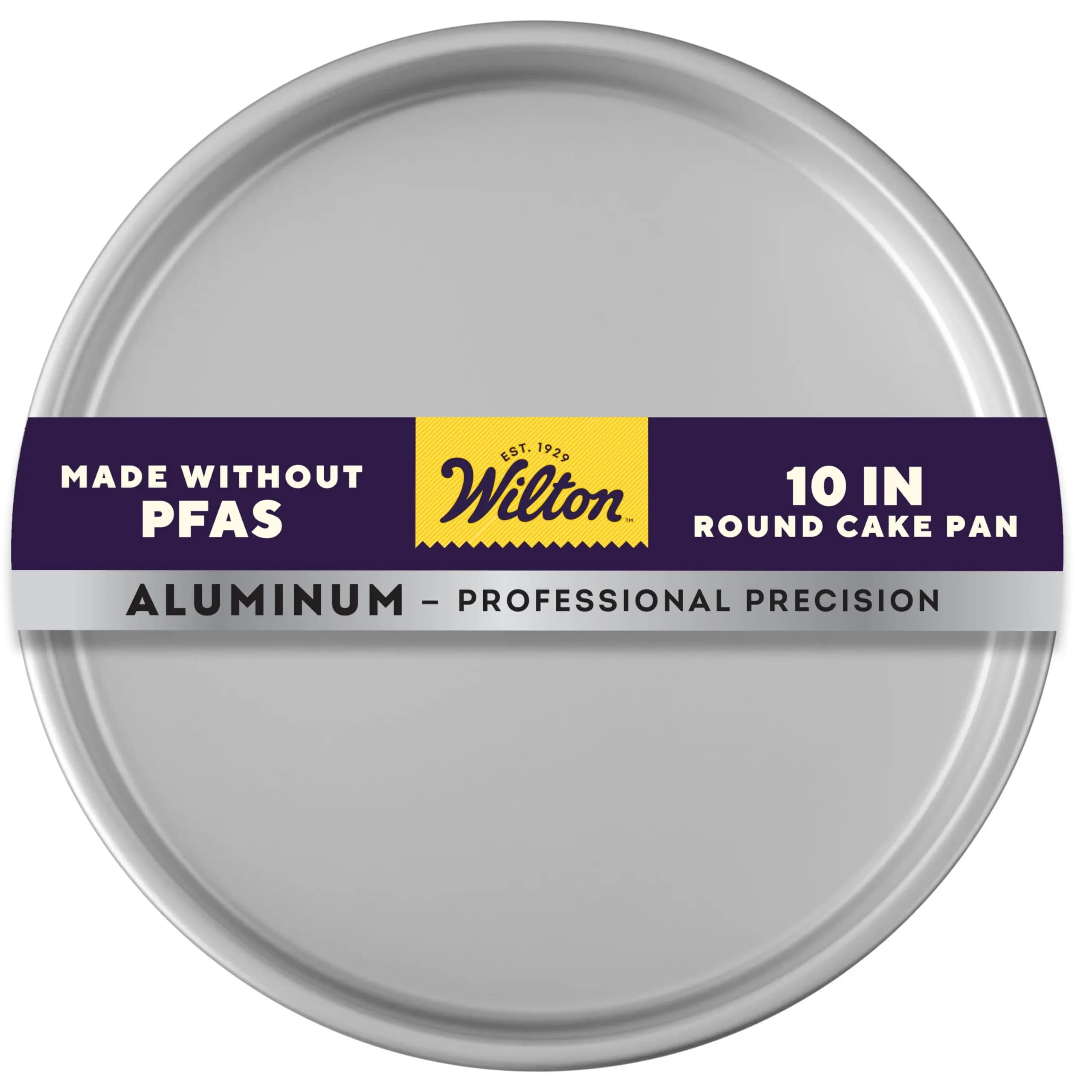 Wilton Performance Aluminum Round Cake Pan Set, 9 x 2 in (22.86 x 5.08 cm) | Even Heat Distribution for Professional Layers — Silver