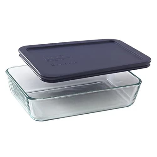 Pyrex Simply Store 3-Cup Rectangular Glass Food Storage Container with Lid | Oven Safe, Microwave Safe, Dishwasher Safe thumbnail 1