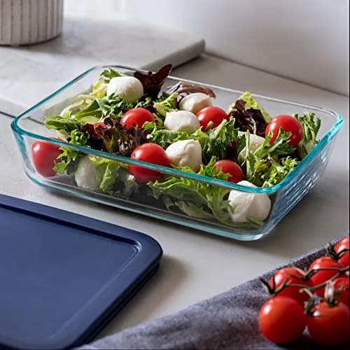 Pyrex Simply Store 3-Cup Rectangular Glass Food Storage Container with Lid | Oven Safe, Microwave Safe, Dishwasher Safe thumbnail 2