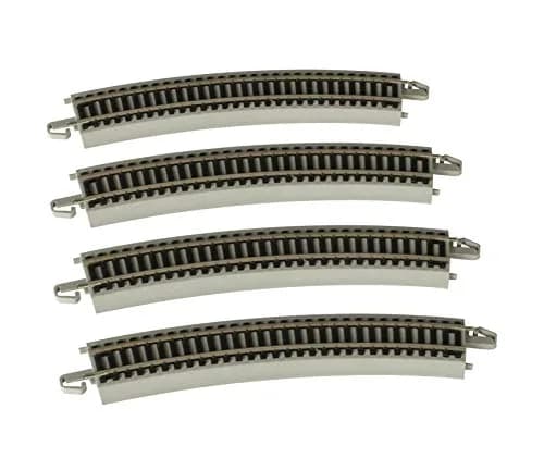 Bachmann Trains 22" Radius Curved Track 4PK NS Rail with Roadbed HO Scale | Snap-Fit E-Z Track System thumbnail 1