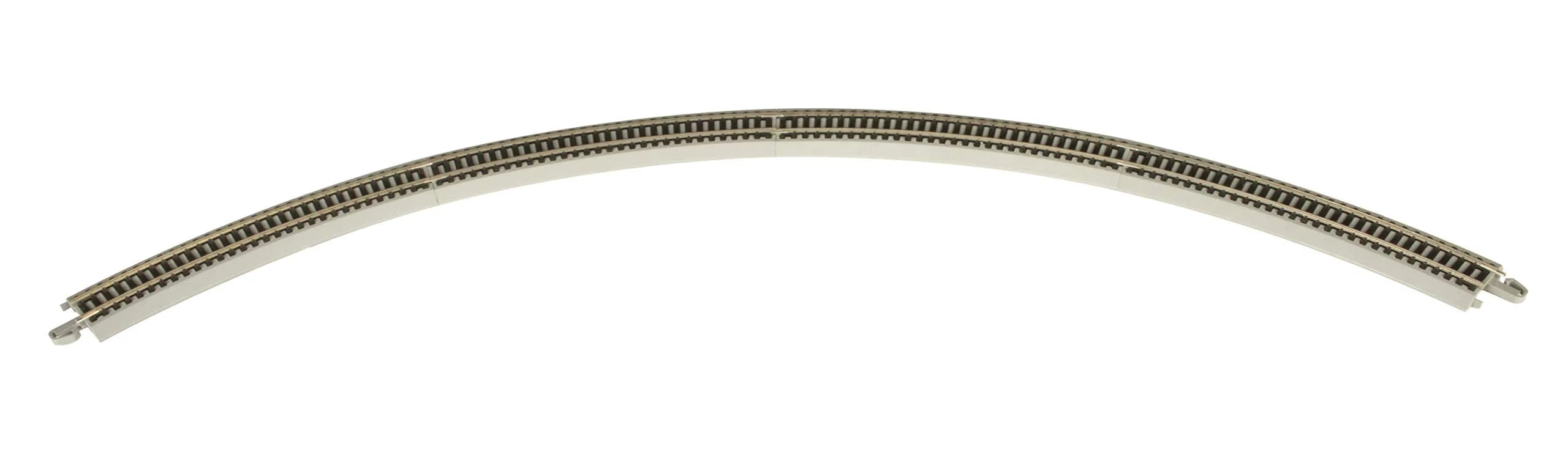 Bachmann Trains 22" Radius Curved Track 4PK NS Rail with Roadbed HO Scale | Snap-Fit E-Z Track System - view 2