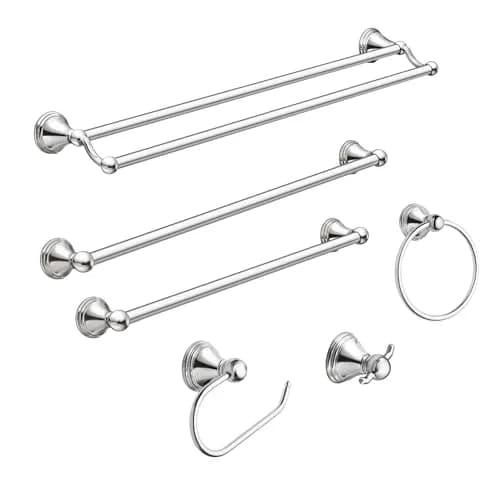 Moen Preston Polished Chrome Hand-Towel Ring | 17.8 cm (7 Inch) Wall Mounted Holder thumbnail 4