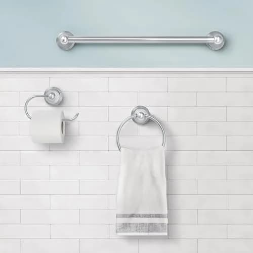 Moen Preston Polished Chrome Hand-Towel Ring | 17.8 cm (7 Inch) Wall Mounted Holder thumbnail 2