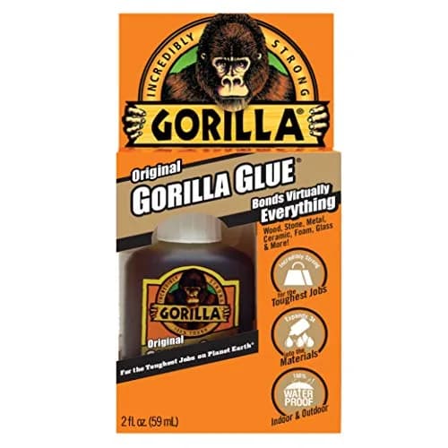 Gorilla Original Waterproof Polyurethane Glue 59ml (2 Fl Oz) | Bonds Wood, Stone, Metal, Ceramic, Foam, Glass, Concrete thumbnail 1