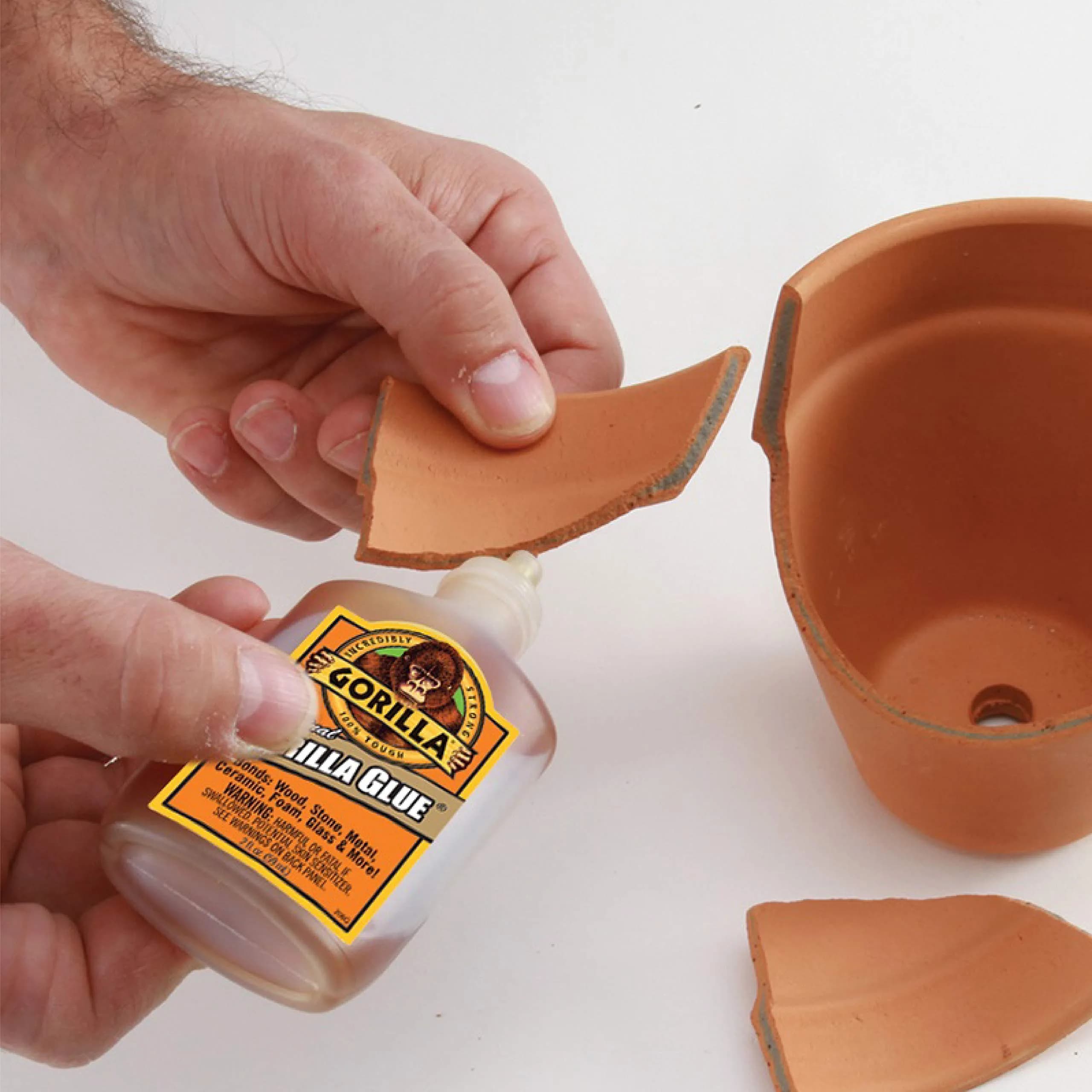 Gorilla Original Waterproof Polyurethane Glue 59ml (2 Fl Oz) | Bonds Wood, Stone, Metal, Ceramic, Foam, Glass, Concrete - view 4
