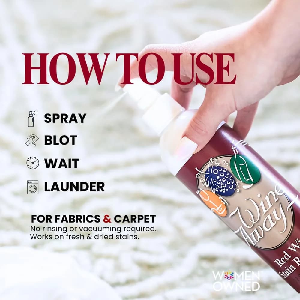 Wine Away Red Wine Stain Remover 355ml (12 Fl Oz) | Proven Effectiveness for All Fabric Stains - view 4