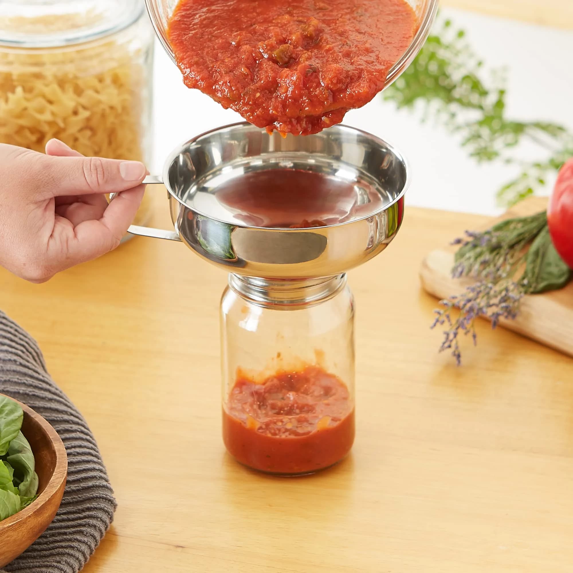 RSVP International Endurance Canning Funnel 2.27 kg (5 lb) | Non-Reactive Stainless Steel for Easy Canning - view 5