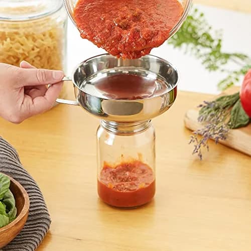 RSVP International Endurance Canning Funnel 2.27 kg (5 lb) | Non-Reactive Stainless Steel for Easy Canning thumbnail 5