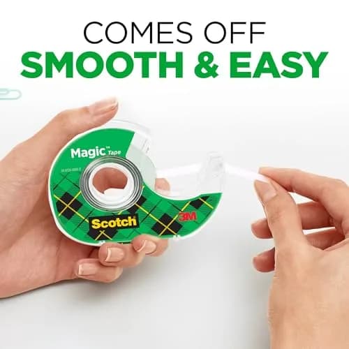 Scotch Magic Tape 6 Rolls with Dispensers | Invisible & Permanent Paper Mending thumbnail 4