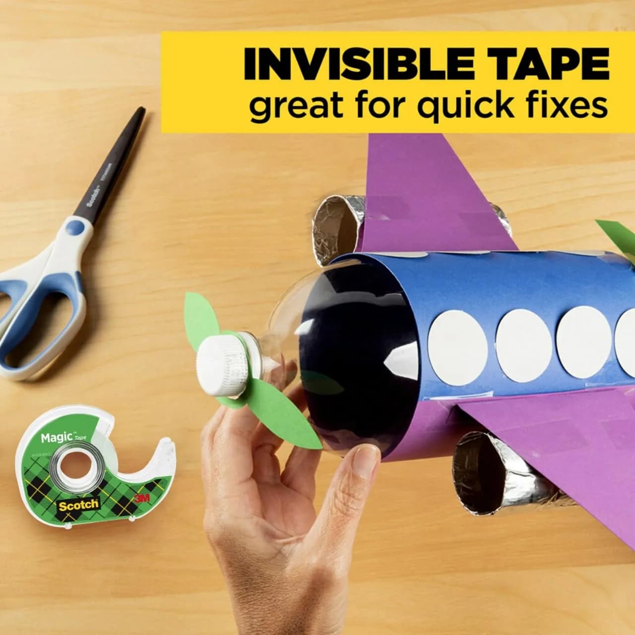 Scotch Magic Tape 6 Rolls with Dispensers | Invisible & Permanent Paper Mending - view 8