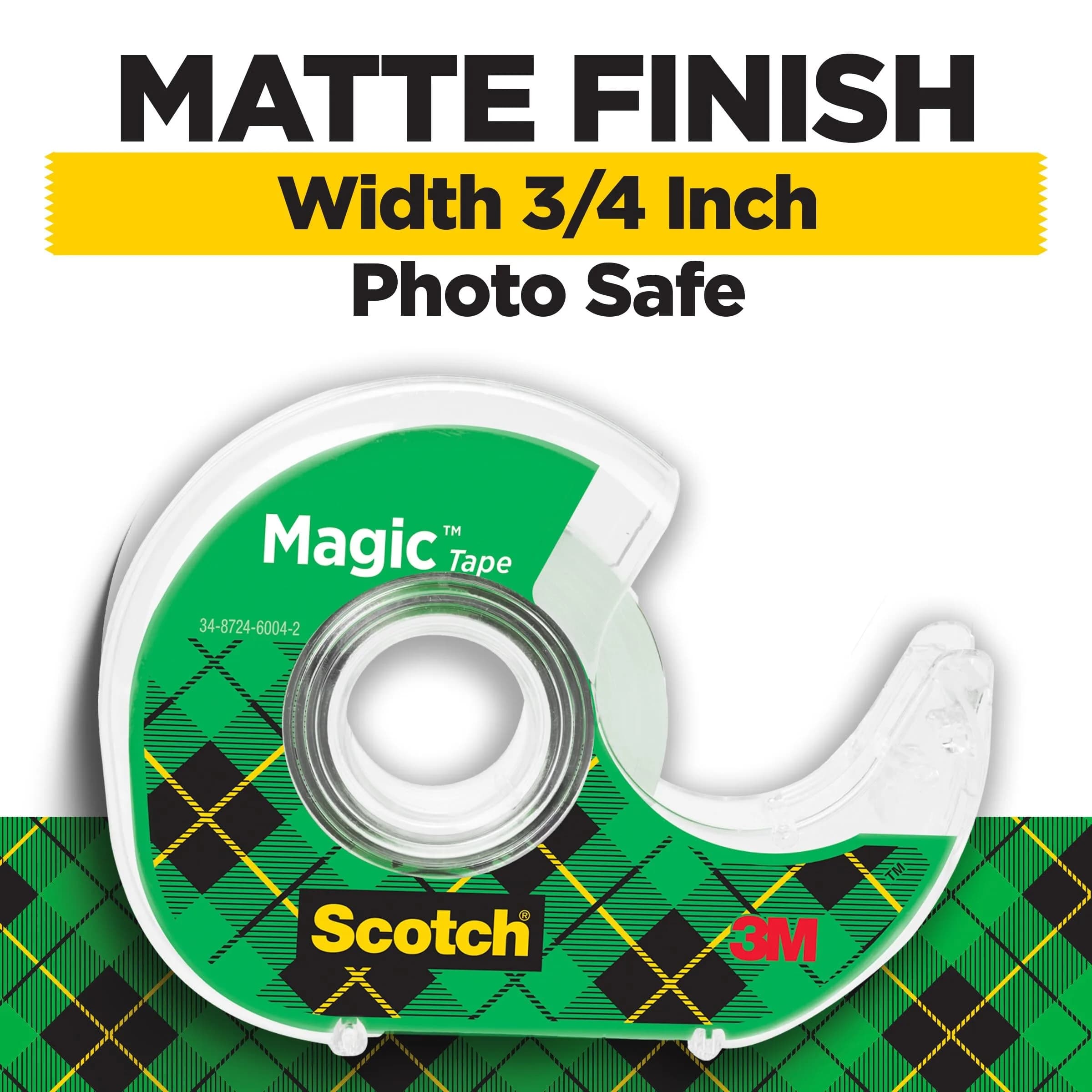 Scotch Magic Tape 6 Rolls with Dispensers | Invisible & Permanent Paper Mending - view 2