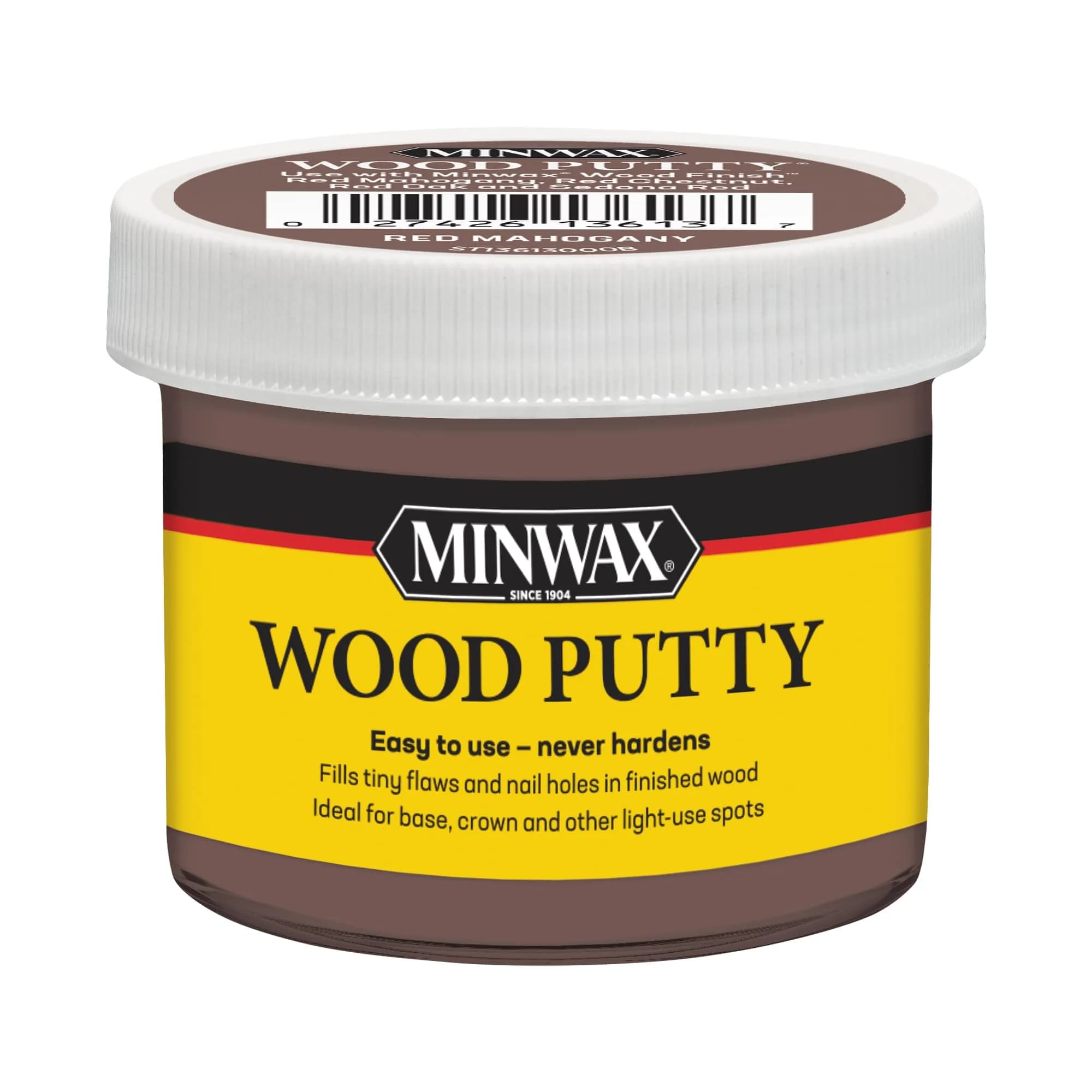 Minwax Wood Putty Walnut 3.75 oz | Non-hardening, color-matched wood filler for minor repairs — Red Mahogany / 3. 75 oz.