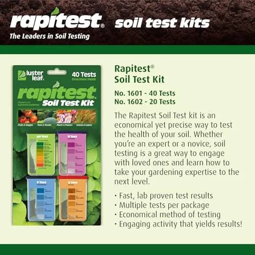 Luster Leaf Rapitest Soil Test Kit 40 Tests | Measures Soil pH, Nitrogen, Phosphorus, Potash thumbnail 9