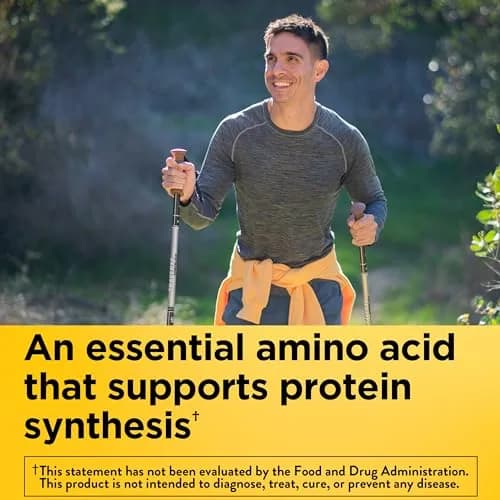 Nature Made L-Lysine 1000 mg Tablets 60 Count | Essential Amino Acid for Protein Synthesis thumbnail 2
