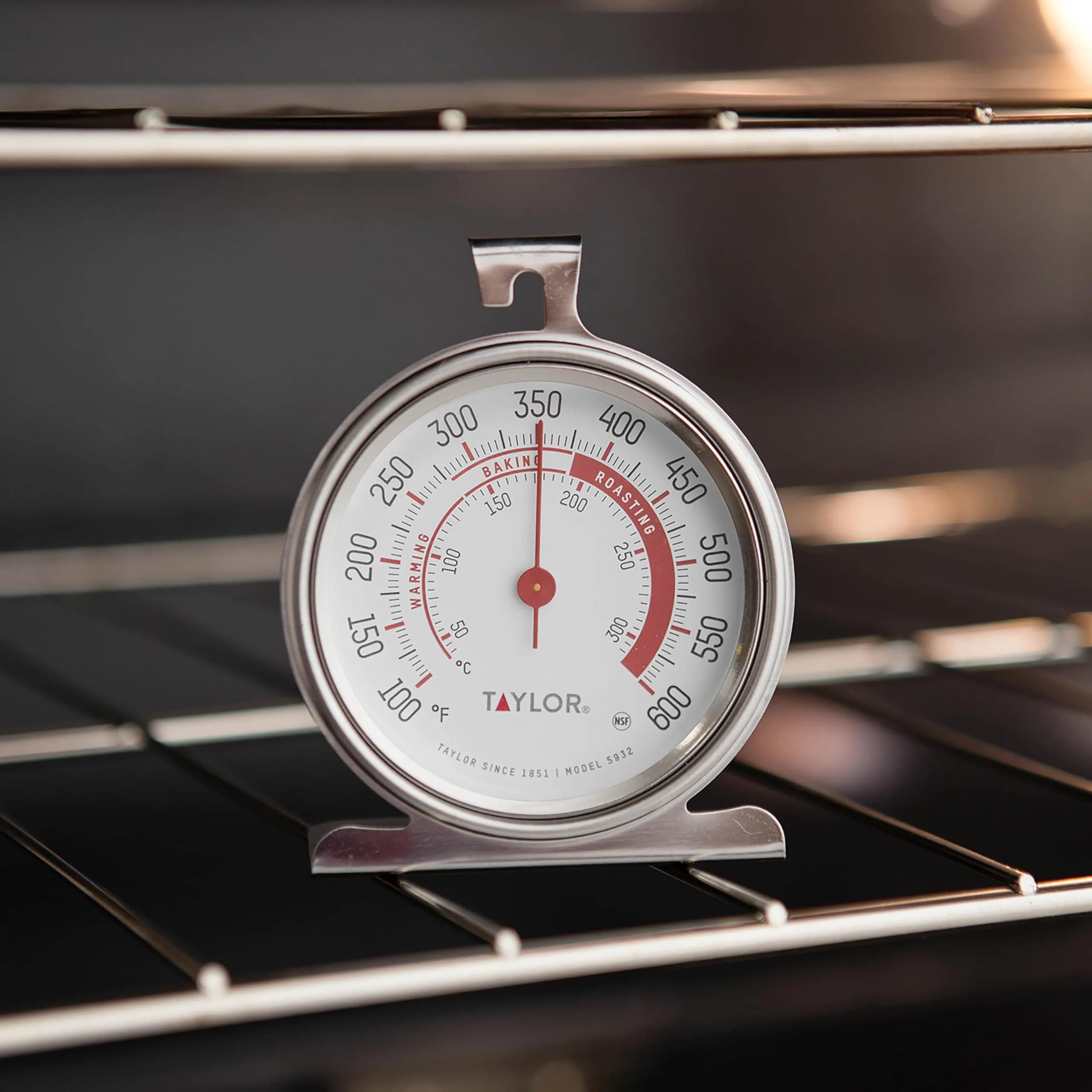 Taylor Large Dial Oven Thermometer, Silver 100-600°F (40-315°C) | NSF Certified for Kitchen Use - view 2